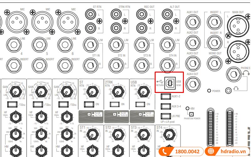 cong usb ban mixer Allen Heath ZED 1402 