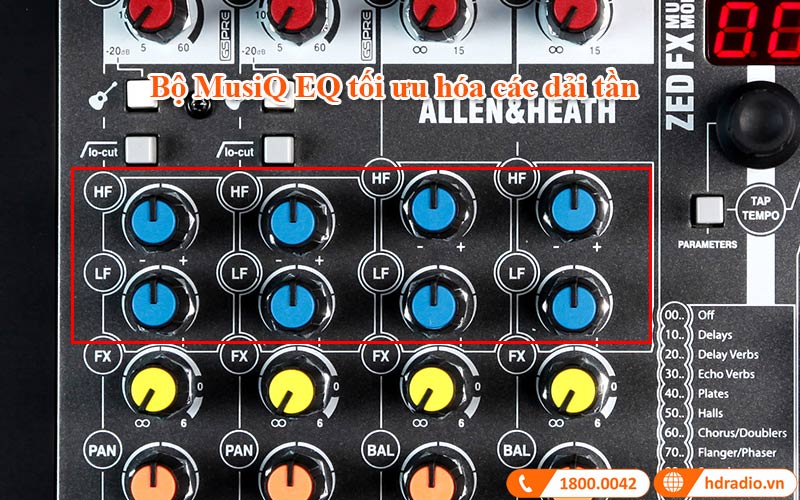 bo musiQ EQ ban mixer Allen&Heath ZED-6FX