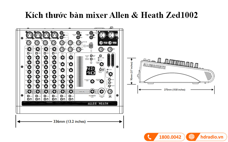 thiet ke ban mixer allen heath zed1002
