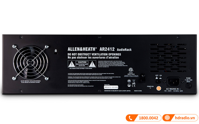 Mixer Allen & Heath AR2412, 12 đầu ra-3