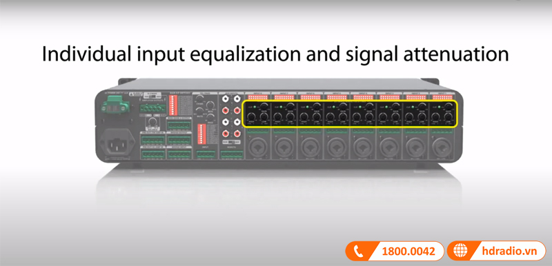 Nút điều chỉnh bộ khuếch đại và EQ