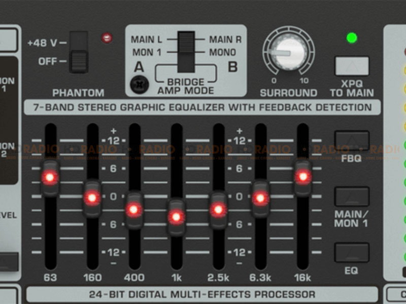 Bộ điều khiển EQ linh hoạt với 7 dải tần số