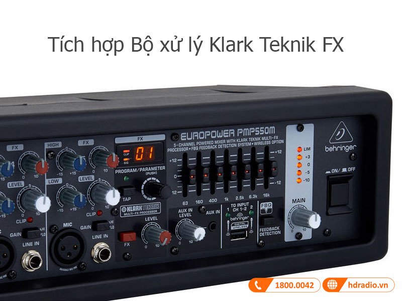 Tinh nang Behringer PMP550M