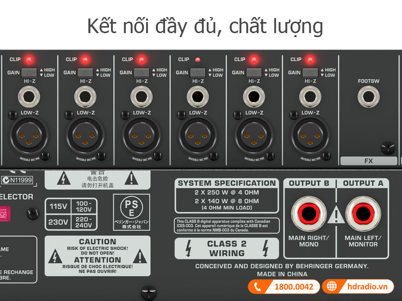 Ket noi Behringer PMP560M