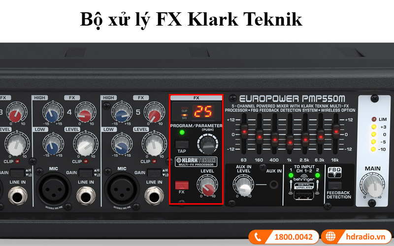 bo xu ly fx Mixer Behringer PMP550