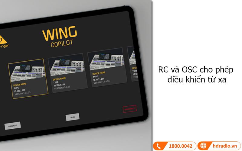 ban mixer Behringer Wing dieu khien tu xa