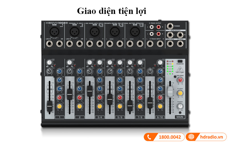 giao dien ban mixer behringer xenyx 1002b