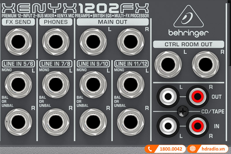 Kết nối tới các thiết bị âm thanh với các ngõ ra