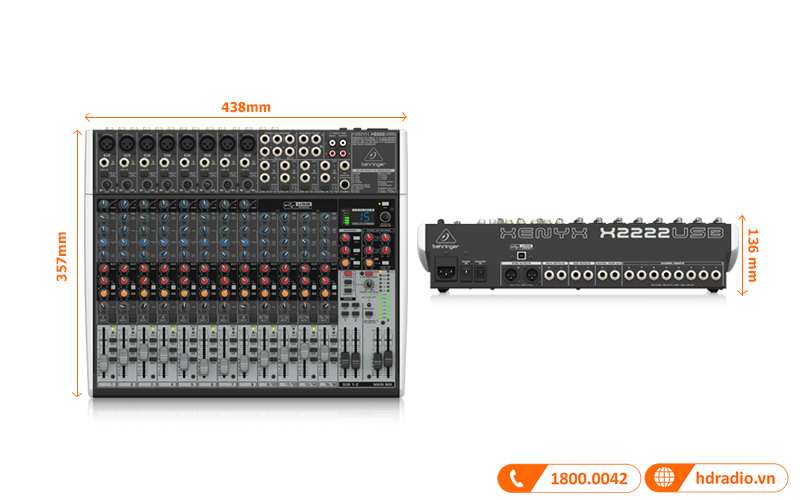 Bàn Mixer Behringer Xenyx X2222 USB B-Stock
