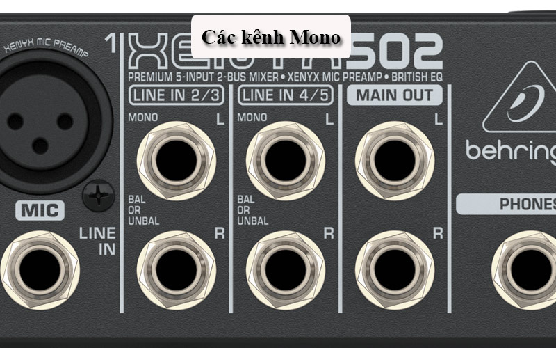 kenh mono ban mixer Behringer Xenyx 502 kenh mono ban mixer Behringer Xenyx 502
