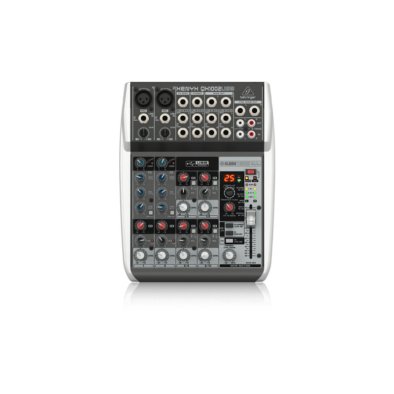 Bàn mixer Behringer Xenyx QX1002USB, 2 Bus, 10 Kênh Đầu Vào