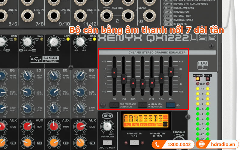 Chức năng Bàn mixer Behringer Xenyx QX 1222 USB