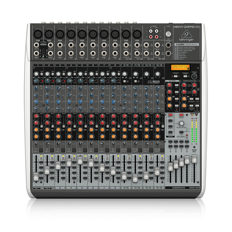 Bàn mixer Behringer Xenyx QX2442USB, 4/2 Bus, 24 Đầu Vào