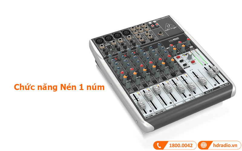 Tính năng Bàn Mixer Behringer Xenyx Q1204USB Chức năng nén một núm