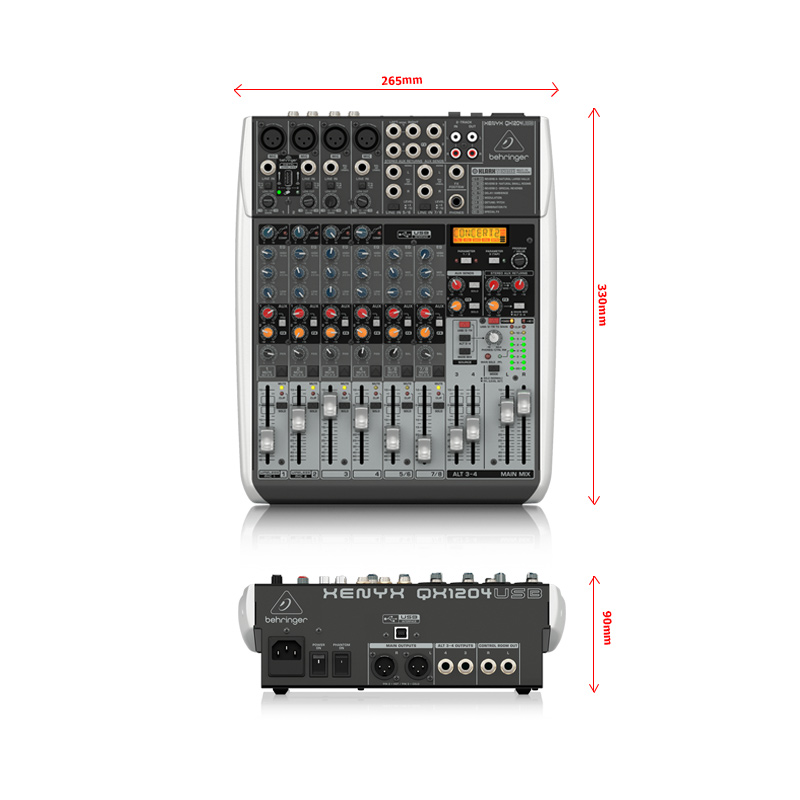 Kích thước bàn mixer Behringer Xenyx QX1204USB