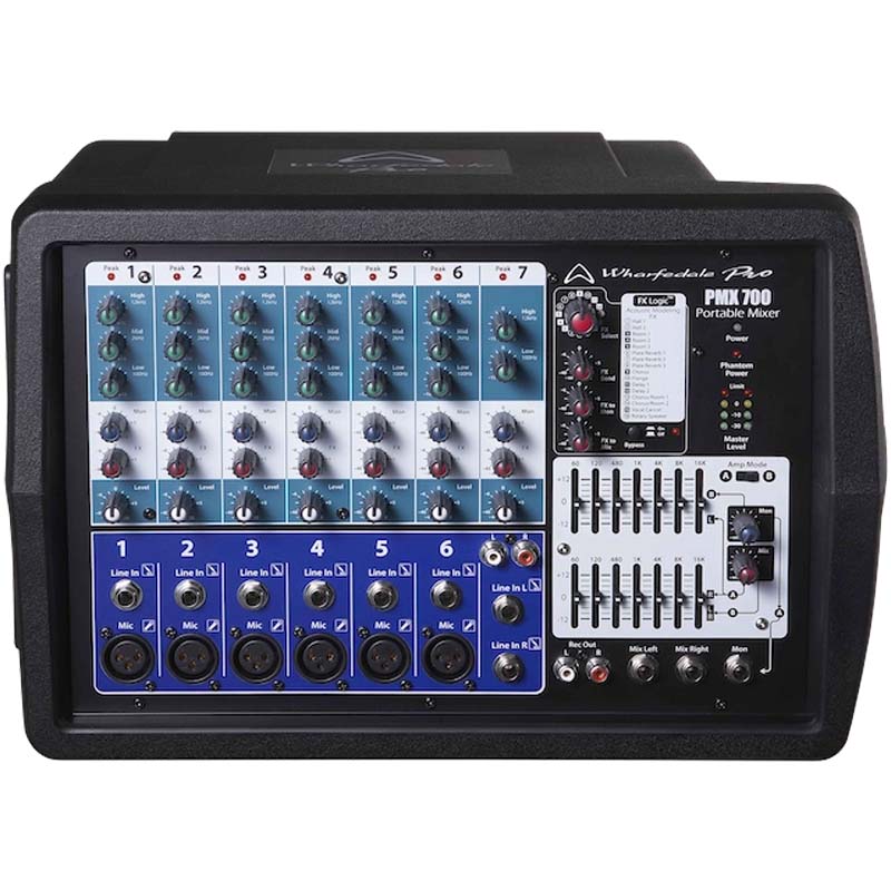 Mixer Wharfedale PMX 700, 7 kênh, EQ, USB
