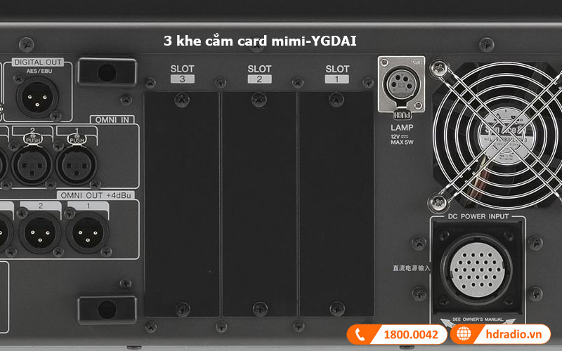 Khe cắm card mở rộng mixer Yamaha CL5