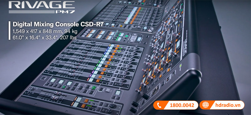 Chất lượng âm thanh mixer Yamaha CSD R7