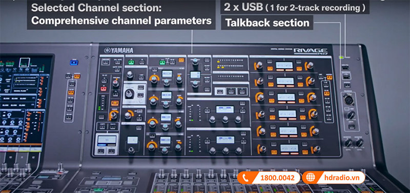 khu vực chọn kênh mixer yamaha csd r7