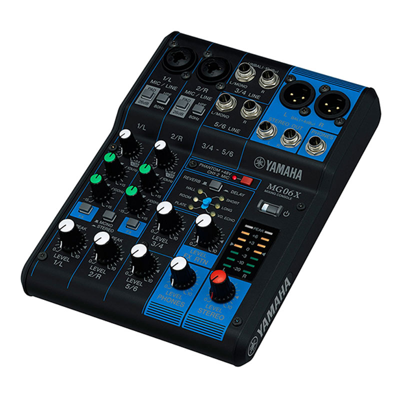 Bàn Mixer Yamaha MG06X, 6 kênh, Analog