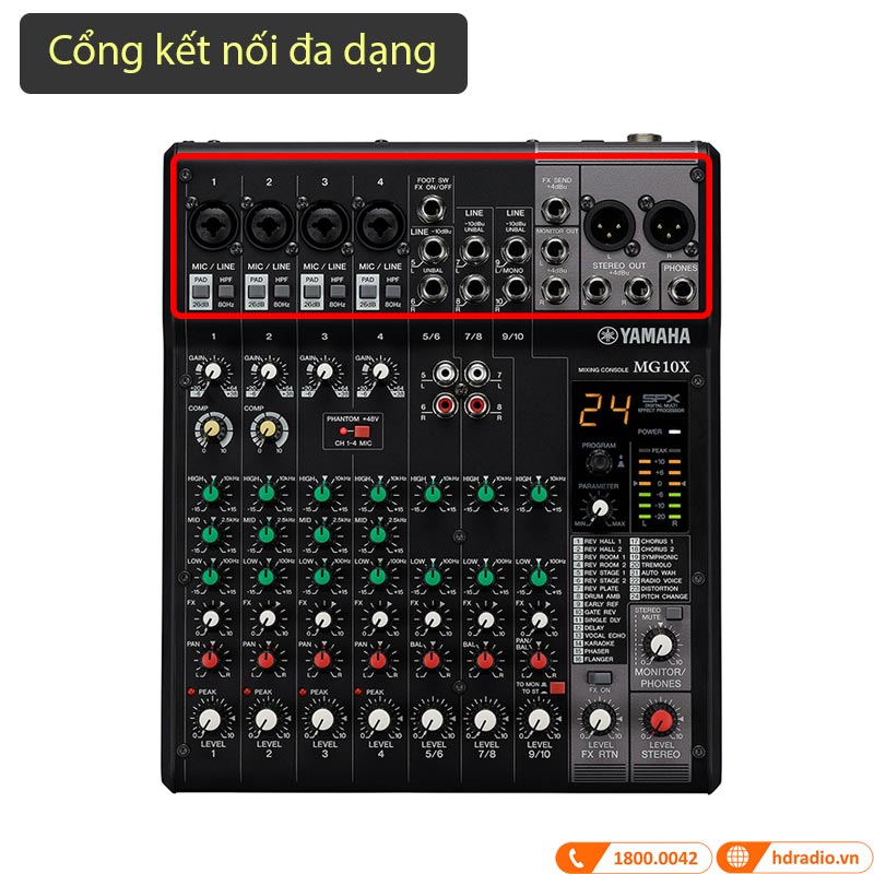 Bàn Mixer Yamaha MG10X