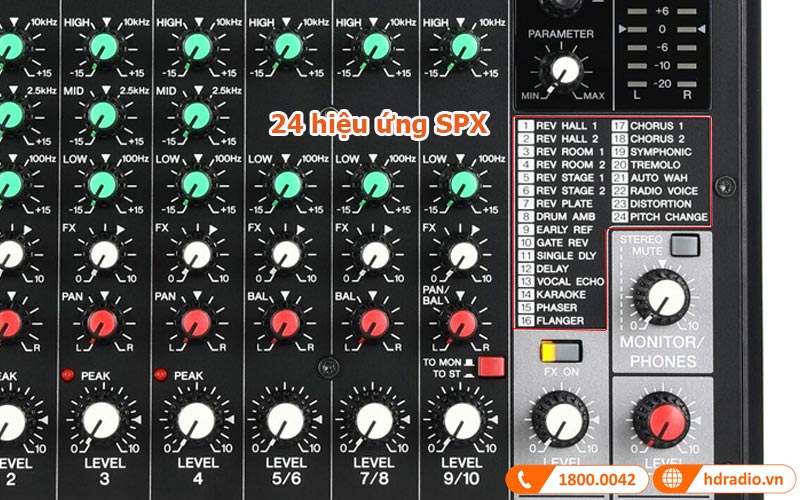 Hiệu ứng SPX Bàn Mixer Yamaha MG10X CV