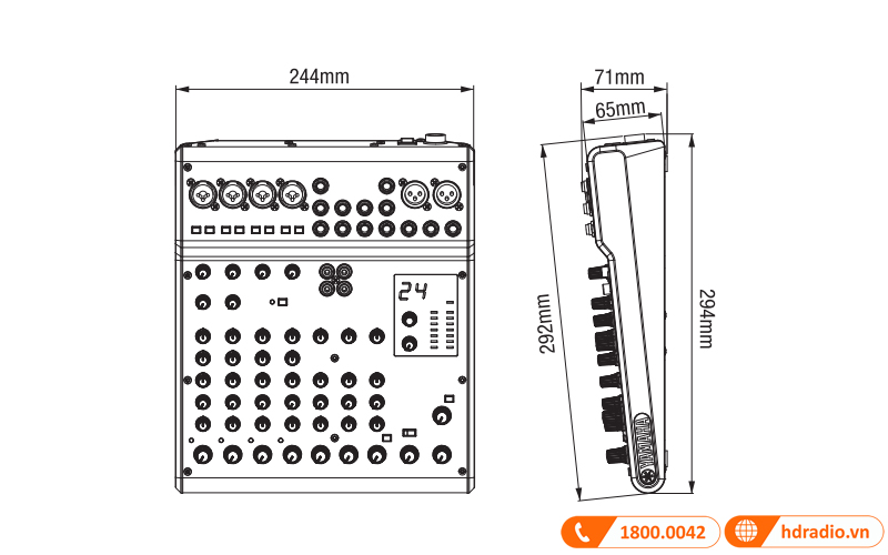 Thiết kế bàn mixer analog Yamaha MG10XCV