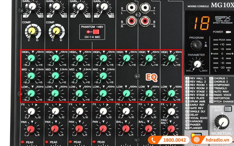 Bộ EQ Bàn Mixer Yamaha MG10X CV
