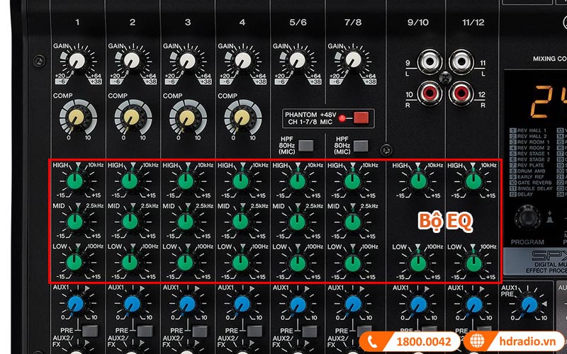 Bộ EQ Bàn Mixer Yamaha MG12X CV 