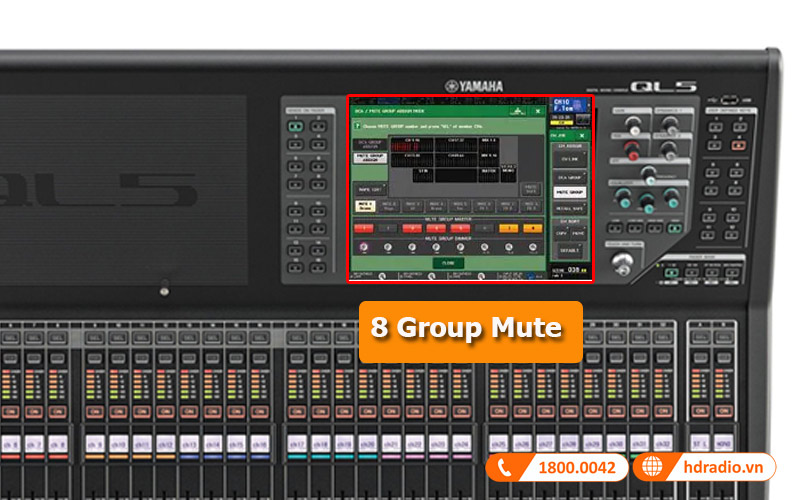 8 group Mute mixer Yamaha QL5