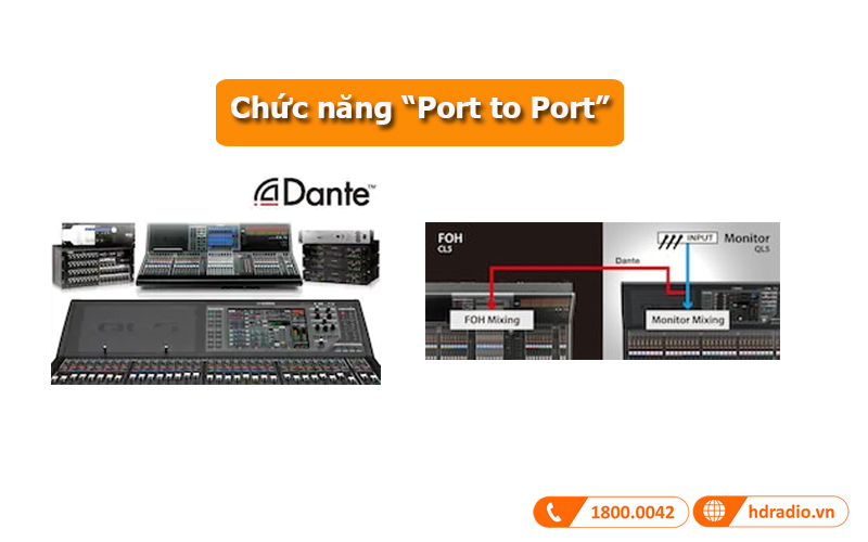 Chức năng Port to Port mixer Yamaha QL5