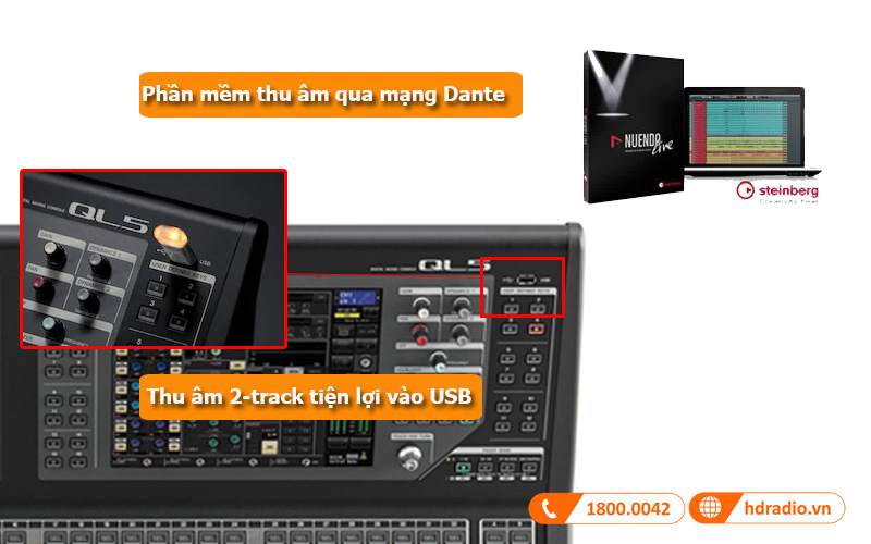 Chức năng thu âm mixer Yamaha QL5