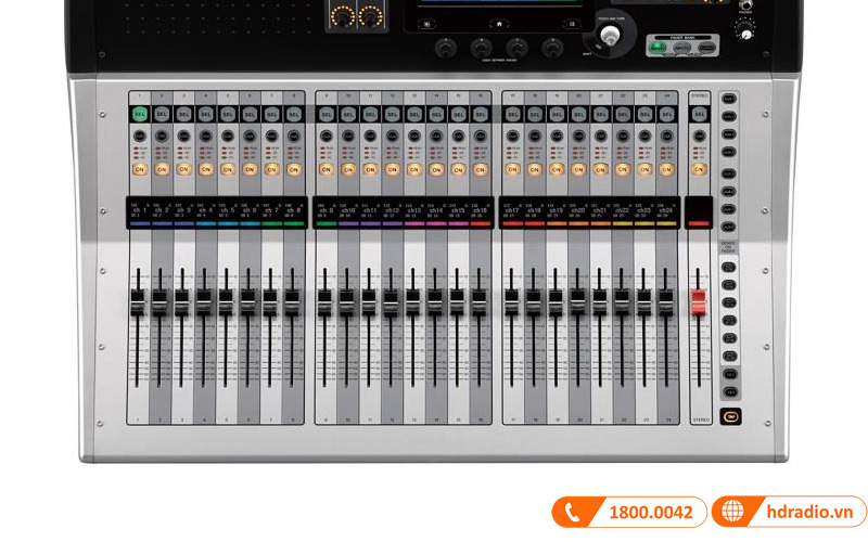 Vùng fader mixer Yamaha TF3