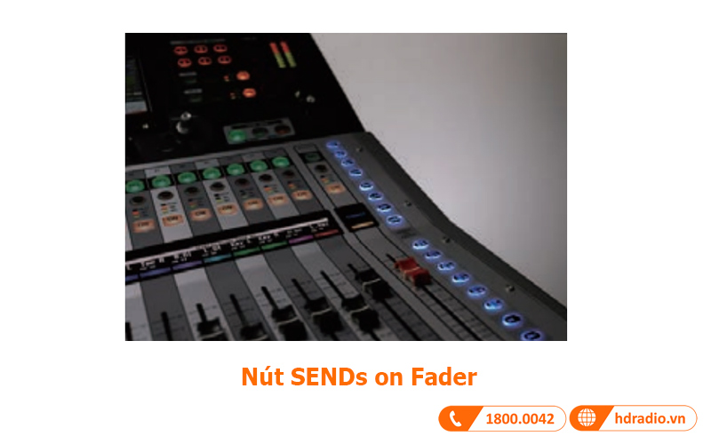 Nút send trên mixer Yamaha TF5