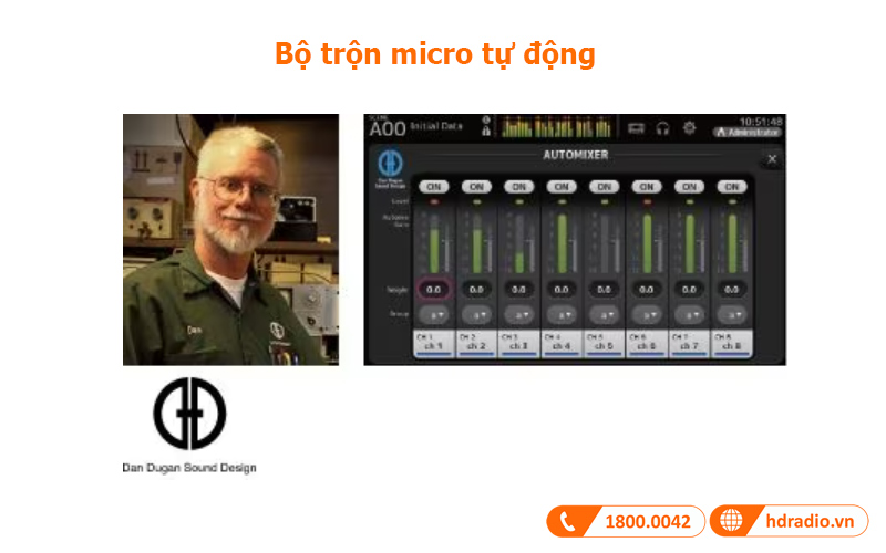 Tính năng trộn micro tự động