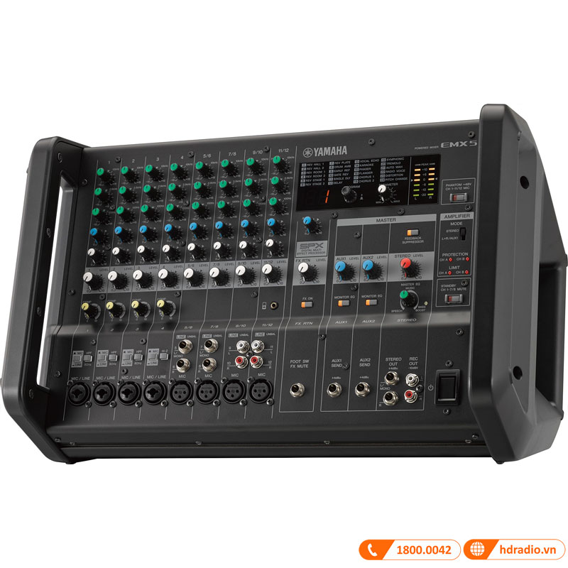 Bàn Mixer Yamaha EMX5, 12 Kênh, Mixer kèm công suất-2