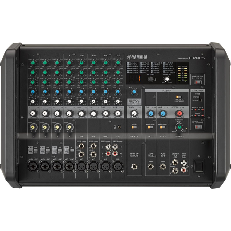 Bàn Mixer Yamaha EMX5, 12 Kênh, Mixer kèm công suất