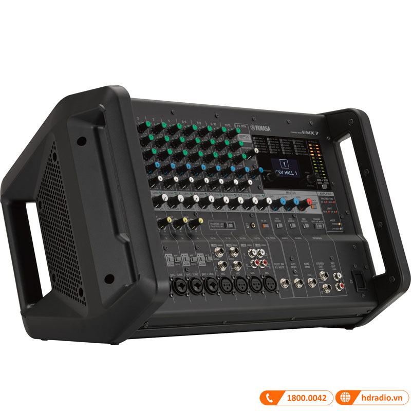 Bàn Mixer Yamaha EMX7, 12 Kênh, Mixer kèm công suất-3