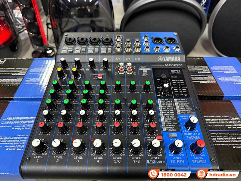 Bàn Mixer Yamaha MG10XU, 10 Kênh, Analog, thu âm, livestream-12