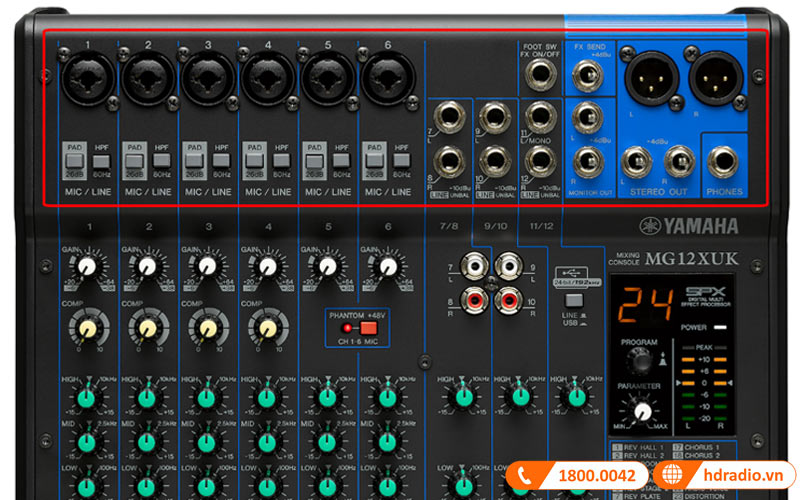 Bàn Mixer Yamaha MG12XUK