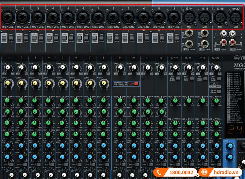 Bàn Mixer Yamaha MG20XU
