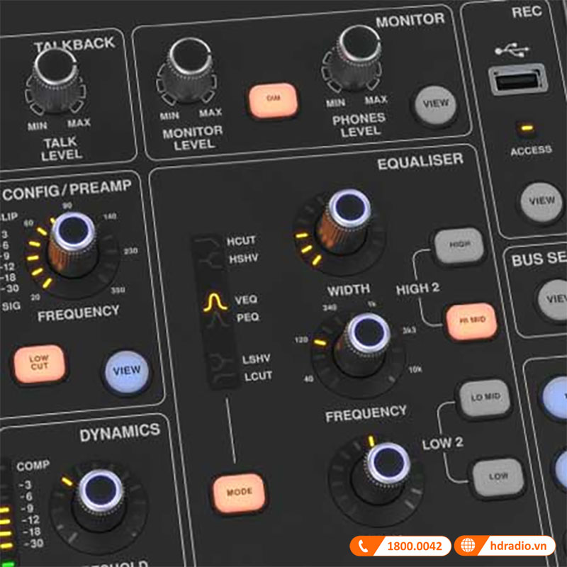 dải kênh hiển thị rõ ràng, hiệu quả