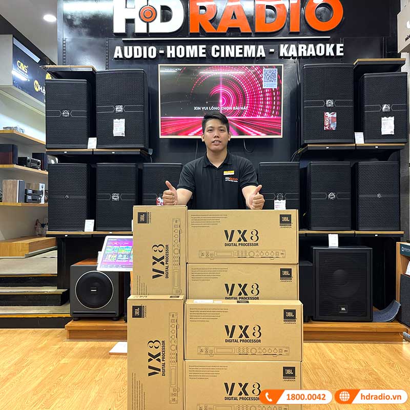 Vang số JBL VX8 chính hãng Ba Sao, Chống hú Rít, 6CH, DSP, Optical-10