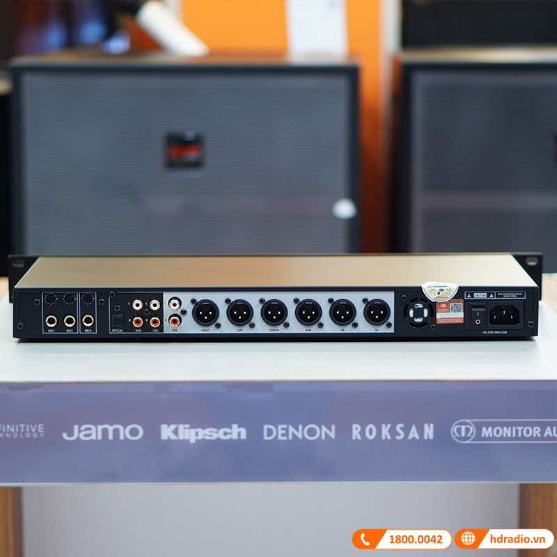 Vang số JBL KX180A (Chính Hãng), Chống hú Rít, 6CH, DSP, Optical-6