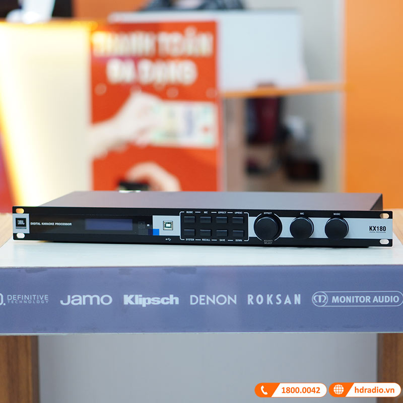 Vang số JBL KX180A (Chính Hãng), Chống hú Rít, 6CH, DSP, Optical-1