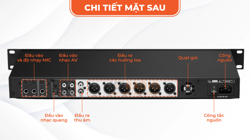 Ảnh mặt sau vang số jbl kx180a