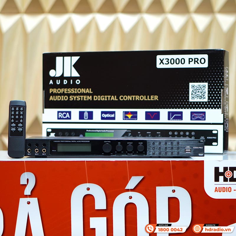 Vang số JKaudio X3000 Pro, Chống Hú Rít, 6CH, Chip DSP mới-16