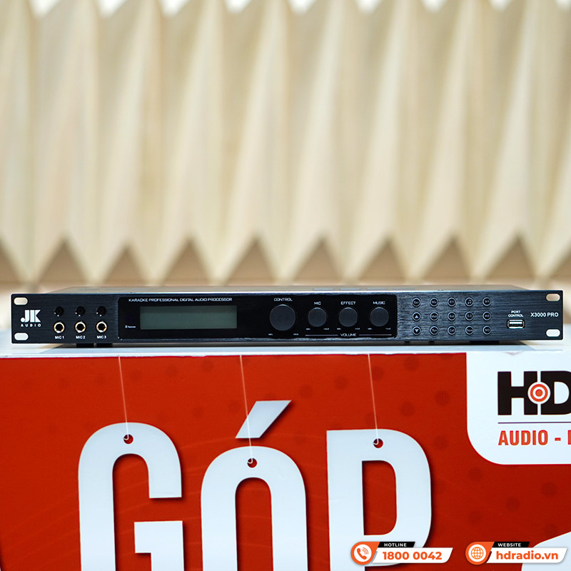 Vang số JKaudio X3000 Pro, Chống Hú Rít, 6CH, Chip DSP mới-3