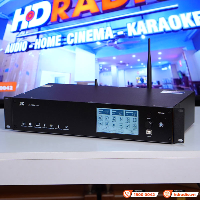 Vang số JKaudio X9900 Pro, Bluetooth, 8CH, Chống Hú, Cảm ứng, DSP-4