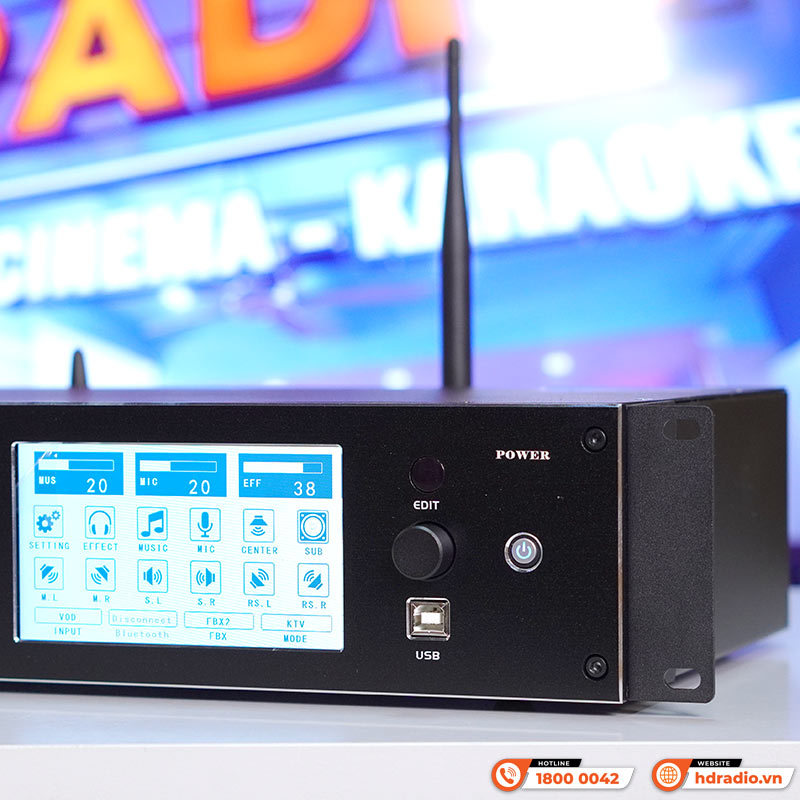 Vang số JKaudio X9900 Pro, Bluetooth, 8CH, Chống Hú, Cảm ứng, DSP-5